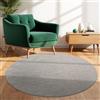 TT Home Tappeto Per Esterni Tappeto Cucina Balcone Terrazza Design Moderno Monocolore, Colore:Grigio, Dimensione:80 cm tondo