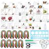Woohome 48 Pz Kit Quilling Carta, 30 Pz Modello di Carta per Auilling, 2340 Strisce Quilling di Carta e Carte Strumento