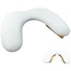 RATSTONE Poggiamano Per Unghie,Poggia Mani Per Unghie,Cuscino Mani Pieghevole Per Manicure, Poggia Mani In Pelle Pu, Design Ergonomico, Tavolo Da Manicure Pieghevole Per Salone Di Bellezza (Bianco)