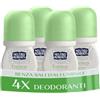 Neutro Roberts, Deodorante Roll-On Fresco Verde e Lime, 4 x 50 ml | Senza Sali di Alluminio, Zero Macchie, con Olio di Glicerina, Formula 48h