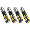 Ruiandsion - 4 lampadine LED BAY9S H21W Canbus 12V Super Bright 5050 2SMD Chipset Ambrato/Giallo LED Indicatore di Backup Lampadine di retromarcia