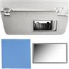 REBECASKYENS Specchio da trucco per auto, specchio parasole auto, auto specchio cosmetico, 110 x 60 mm, con 1 panno per la pulizia blu, per parasole per auto, camera da letto, bagno