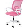 JUMI Pratica Sedia da Ufficio, Smart - 54 x 95 x 54 cm, ergonomica, da Gioco, Sedia da scrivania, Girevole con Ruote, Regolazione in Altezza e bracciolo, in plastica (Rosa)