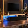 BLSYHDH Mobile porta TV LED 200 cm, Armadio e Televisore, Banco TV, Mobile per TV da Salotto, Banco TV Moderno in Legno con Tre Scomparti di Stoccaggio, Armadio Basso per Soggiorno Interno, Mobile per Salotto