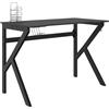 vidaXL Scrivania da Gaming con Gambe a K Nera 110x60x75 cm