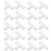 TOMETURE 20 adattatori di giunzione per asta appendiabiti - Raccordi di collegamento in plastica a 3 vie per armadio in tela, asciugatrice, mobile contenitore, scarpiera (diametro interno 12 mm)