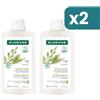 Klorane Shampoo Extra Delicato Al Latte Di Avena Bio Uso Frequente Per Tutta La Famiglia 2 confezioni da 400ml