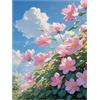 Xinpinzhou Kit Punto Croce Prestampato da Ricamare Completo, 11CT, 36x46 cm | Fiore Schemi Facili per Principianti, Set Ricamo Completato ha Aspetto Raffinato per Decorazioni Parete o Regalo Mamma