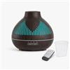 WD&CD Diffusore di Aromi e oli Essenziali 400ml -Venature del Legno Scuro | Umidificatore Ultrasuon Con Telecomando, Ultra Silenzioso <35dB, Umidificatore 4 Timer 7 luci Colorate Spegnimento Automatico