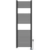 3S SuperSamaStore Scaldasalviette Elettrico Aliseo, 150 × 50 Cm, Nero | Termoarredo con Crono-Termostato Digitale Settimanale, Scalda Asciugamani da Bagno dal Design Moderno - 700 W - 17,5 Kg