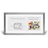 RahmenMax Morena Cornice in MDF per quadri, 40 x 100 cm, grigio spazzolato con vetro | da appendere in verticale e orizzontale, pannello posteriore bianco, personalizzabile, cornice per puzzle