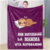 Shoppawhile Festa della Mamma Idee Regalo Flanella Bradipo Coperta 130 x 150cm Regalo Mamma Compleanno Natale