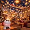 DFFUDICLE Proiettore Natalizio Da Interno,Proiettore Led Natale Cielo Stellato,3stili | Luce Notturna, Decorazioni Natalizie, Proiezione su Parete, Per Camera da Letto, Lampada per Feste,Con Alimentazione Usb