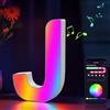 Cpeelsdo Lettere Luminoso APP Controllo, RGB Luci LED di Lettera Alfabeto con USB, Figura a Lettere Luce per Decorazione e Atmosfera, Luci Notturne Scrivania, Compleanni, Matrimoni, Vetrine - J
