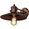 Moddeny IP54 Lampada da Parete retrò per Esterni Impermeabile Antica Lanterna da Parete in Ferro battuto Rurale Luce E27 Illuminazione Edison Vintage Lanterna da Esterno per Fattoria da 10,6 Pollici