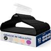 SereneLife Set da 10 Grucce Appendiabiti in Velluto, Antiscivolo con Gancio Girevole a 360°, Stampelle Armadio Ultra Sottili e Appendiabiti Leggeri per Camicie, Maglioni, Felpe, Abiti da Bambini
