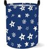 wooshwa Cesto Portabiancheria Biancheria Sporca Giochi Bambini - Stella | Cesta Porta Giochi Panni Sporchi Pieghevole Ragazzo Ragazza, Impermeabile con Manici per Vestiti, Giocattoli e Libri 40x50 cm