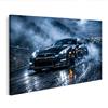 islandburner Quadro su tela GT-R R35 auto sportive di notte su strada di montagna - edizione S2