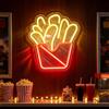 wpdash Insegne al neon da appendere alimentate tramite USB, luci al neon per luminosità regolabile, patatine fritte con luce a LED per fast food, street ristorante, decorazione aziendale (D 30 cm × L 36,1 cm