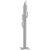 Qiydia Attaccapanni da Terra, Appendiabiti A Forma di Cactus con 4 Ganci per Vestiti, Cappelli, Borse, Appendiabiti in Metallo per Ingresso, Camera da Letto, Corridoio(175cm/69inch, White)