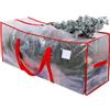 Dntorx Borsa portaoggetti per albero di Natale, borsa di grandi dimensioni per albero di Natale da 2,5 m, trasparente