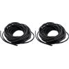The Bead Shop Cordino di cotone cerato nero, 2 mm - 10 metri - Filo per collane, filo per bracciali, filo per perline, per creazione di gioielli, macramè, progetti fai da te (Confezione da 2)