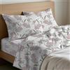 Mahome Set Lenzuola Francese Cotone 100% Puro Italiano Morbido - Completo Letto Francese Lenzuolo Sopra 200x300, Lenzuolo con Angoli Sotto 140x200+h25, 2 Federe 50x80 - Made in Italy