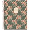 Miquelrius - Quaderno A5 a quadretti con spirale, 100 fogli, verde oliva | Carta extra opaca 70 g/m², microperforata, 2 fori, copertina rigida opaca, spirale in rame, interno in 4 colori
