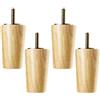 JIAOLUN123 4 Gambe per Mobili in Legno Piedini per Mobili in Rovere Conico Cabinet Piedi del Divano Tavolo Letto Armadio Cabinet Armadietto Guardaroba Vite M8(6cm)