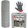 Lun Fix Rete per voliera, 1 m x 5 m, 25 x 25 mm, diametro 2,0 mm in acciaio zincato | Rete metallica per conigli, rete metallica saldata, griglia per arvicole, per giardino, recinzione in rete metallica