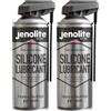 JENOLITE Lubrificante spray al silicone - Lubrificazione multiuso ad alte prestazioni - 400 ml (Confezione da 2)