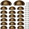 ONEBO 20 pezzi Manici a Conchiglia, Maniglie per Cassetti Vintage, Maniglie per Armadietti, Maniglie per Mobili, per Armadietti, Cassetti, Armadio, Viti incluse(Finitura bronzo)