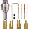 TREETDOBV Punta da Trapano per Perline in Legno, Carburo Cementato, Perline Sferiche di Buddha, Kit di Strumenti per la Lavorazione del Legno, Set di Frese da 6-25 Mm, Fresa a Sfera in Carburo(#1)