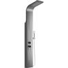 AMBRA WATER Colonna pannello doccia in acciaio inox con doccetta, flessibile e getti orizzontali massage serie coral, Acciaio Satinato