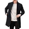 Generico Trench Invernale Uomo Taglie Forti Cappottos Antivento Inverno Uomos Classico Cappotto con Bottoni Casual Moda Trenchs Parka Manica Lunga con Tasche Calda Comodo Giacca Tinta Unita in Pile Oversize