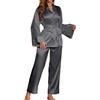 Generic Pigiama Donna Primavera，Morbido Eleganti Set di Pigiami a Due Pezzi Eleganza e Confort da con Pantaloni Taglia Grande per Dormire Stare in Casa