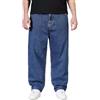 Generisch Jeans da uomo, taglie forti, gamba larga, dritta, pantaloni da lavoro, oversize, elasticizzati, pantaloni cargo a vita alta, in denim, per il tempo libero, estivi