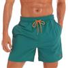 Tansozer Costume Uomo Mare Costumi da Bagno Uomo Pantaloncino Costume Slip Surf Uomo Piscina Impermeabile Pantaloncini da Bagno Uomo Asciugatura Rapida Erba Verde L