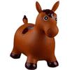 Relaxdays Animale Cavalcabile Cavallo, Giochi Gonfiabili per Bambini, BPA-Free, Fino a 50 kg, Pompa Inclusa, Marrone