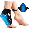 REVIX Impacco per il ghiaccio per tallone, riutilizzabile, caldo e freddo, con copertura in gel per tallone, regolabile, per fascite plantare, tendinite di Achille e disagio del piede (non adatto per