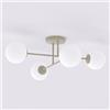 Lampadario da Soffitto ROMA 4 Mokka in Acciaio 4xE14