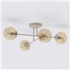 Lampadario da Soffitto ROMA 4 Mokka in Acciaio 4xE14