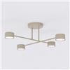 Plafoniera da soffitto HALO 4 in acciaio 4xGX53 - Mokka o Burgundy