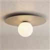 Plafoniera da soffitto SOLAR 1 E14 in Acciaio - Mokka o Burgundy