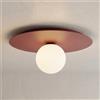 Plafoniera da soffitto SOLAR 1 E14 in Acciaio - Mokka o Burgundy