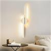 Mckalen 24W Applique da Parete Interno LED Bianca 60CM Bianco Caldo 3000K | 24W 2700LM LED Lampada da Parete in Acrilico, Moderno Lampada a Muro per Camera da Letto Lampada Soggiorno Scale Corridoio
