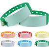 Feteband 100 pezzi braccialetti in vinile cinghie di identificazione ospedaliera, braccialetto medico regolabile impermeabile, cinturino da polso monouso a scatto per ospedale (colore: verde)