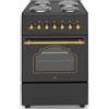 ALPHA Fornello Elettrico VULCANO GOLD-60E Rustica Oro, Forno 6 Funzioni, Ventilatore, Vetro Rimovibile, **Alta Gamma**