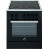 ALPHA Fornello Elettrico VULCANO ZEUS ELITE PRO Vetro Nero, Piano cottura, Forno 8 Funzioni, Vetro Rimovibile, **Alta Gamma**