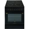 ALPHA Fornello Elettrico VULCANO ZEUS GOLD Rustica Oro, Piano cottura, Forno 8 Funzioni, Vetro Rimovibile, **Alta Gamma**